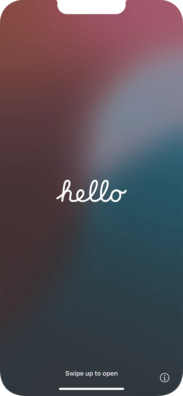 Deslize o dedo para cima a partir da base do ecrã.