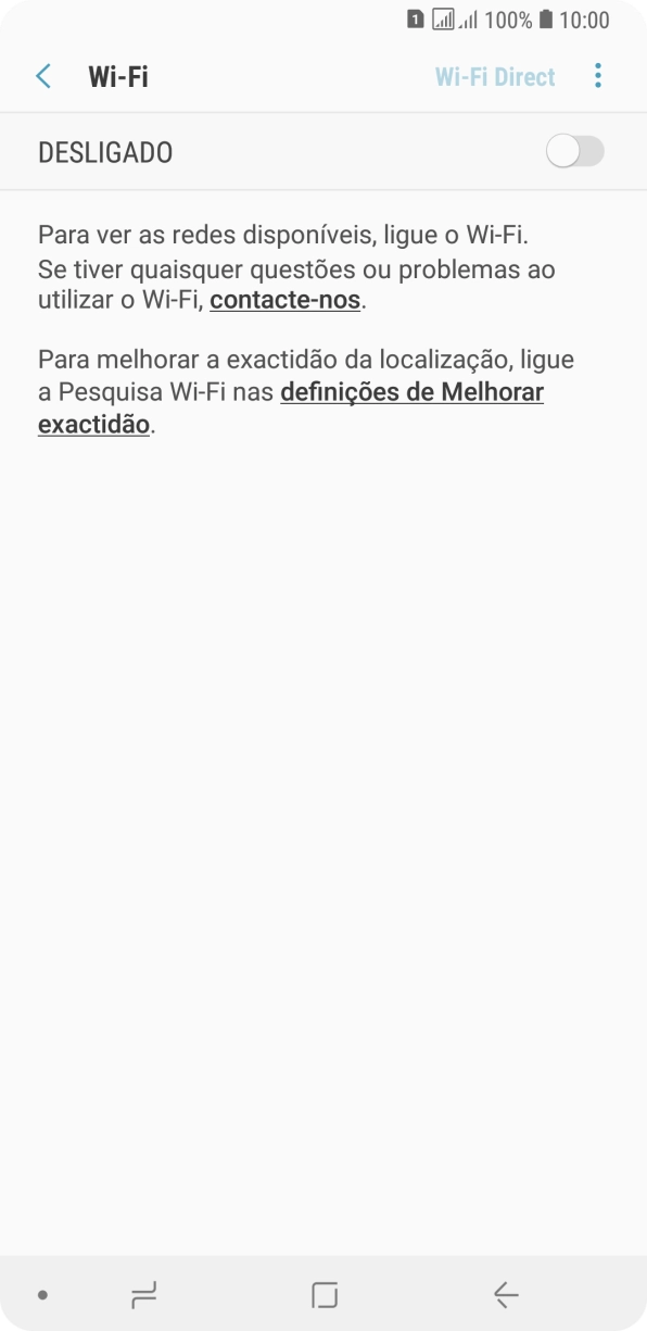 Prima o indicador para ativar a função.