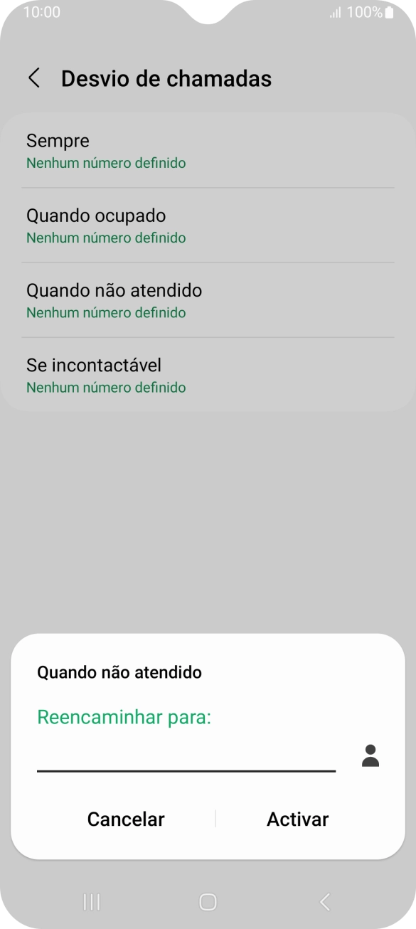 Introduza 123 e prima Activar.