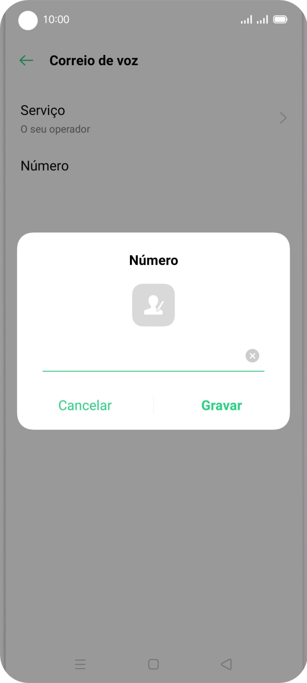 Introduza 123 e prima Gravar.