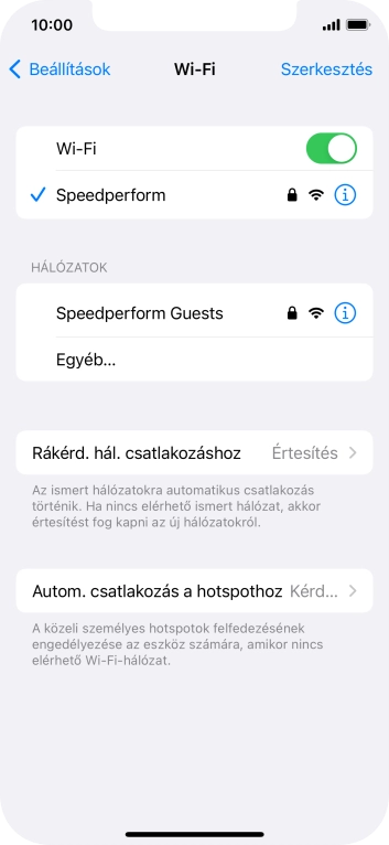 Húzd az ujjad felfelé a kijelző aljáról, hogy visszatérj a kezdőképernyőhöz.