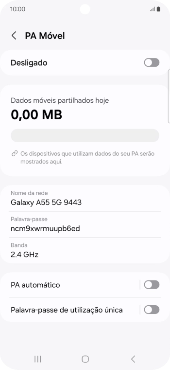 Prima Nome da rede.
