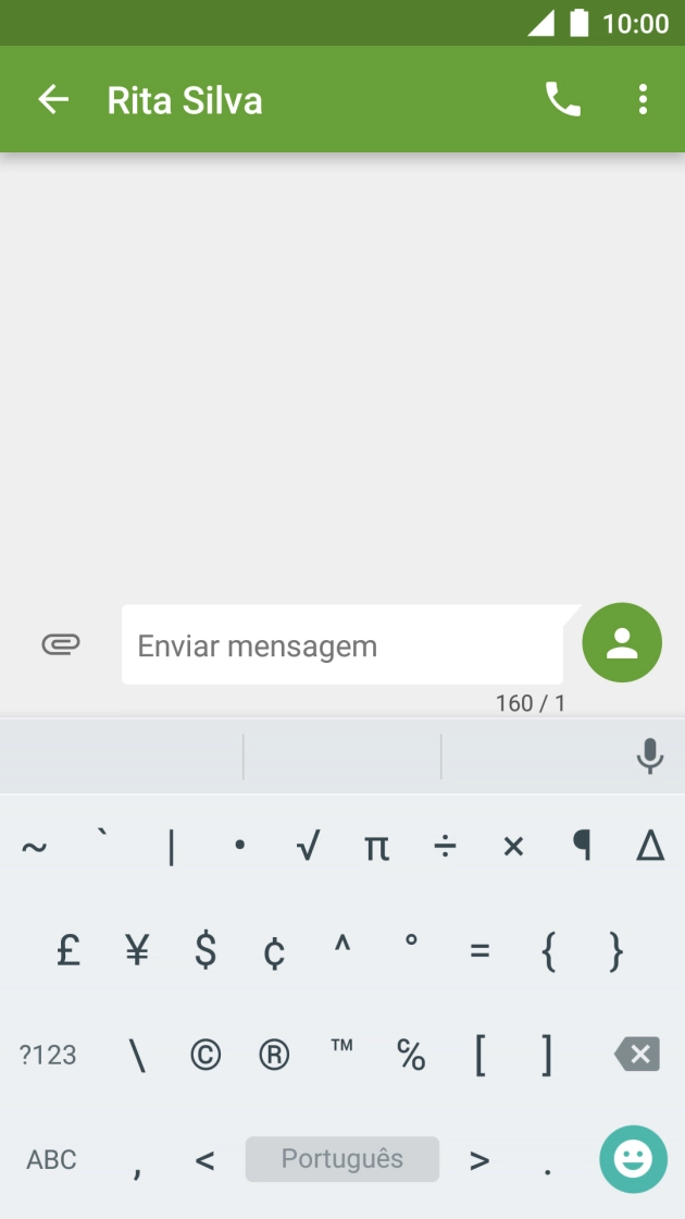 Prima ABC para voltar à introdução de texto.