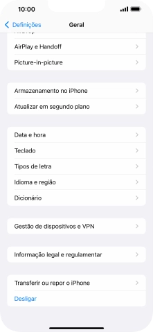 Prima Transferir ou repor o iPhone.