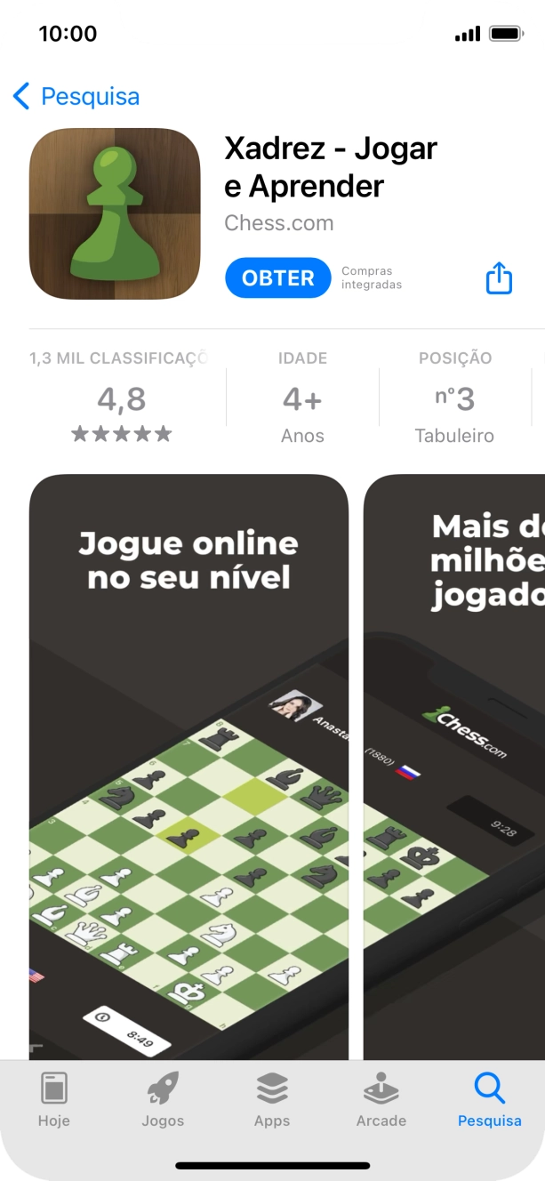Prima OBTER e siga as indicações no ecrã para instalar a app.
