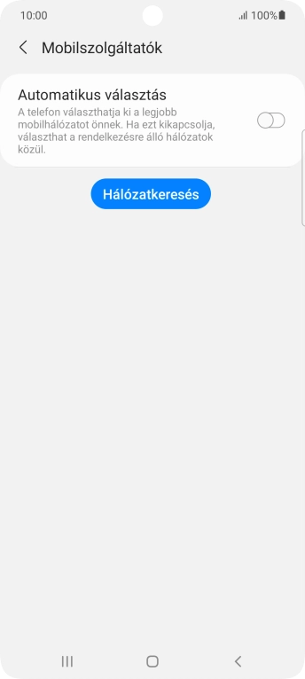 Kattints az „Automatikus választás” melletti csúszkára a funkció bekapcsolásához.