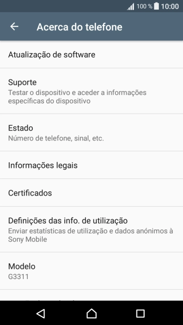 Prima Atualização de software. Se existir uma nova versão de software disponível, será agora indicado no ecrã. Siga as indicações no ecrã para atualizar o software do telefone.