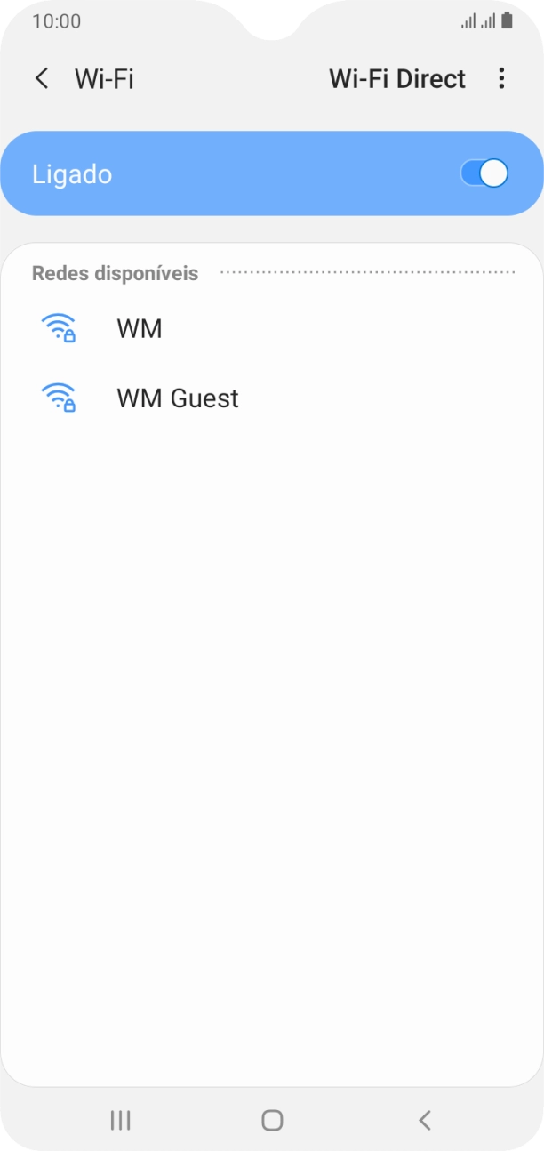 Prima o ícone de menu.