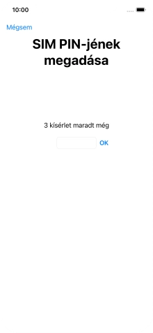 Amennyiben a SIM-kártyád zárolva van, írd be a PIN-kódodat, és válaszd az OK lehetőséget.