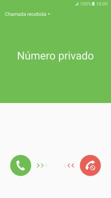 Se o bloqueio de ecrã estiver ativado, prima o ícone de atender e arraste-o para a direita.