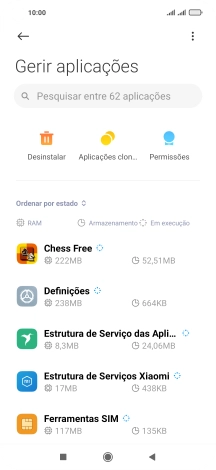Prima a app pretendida.