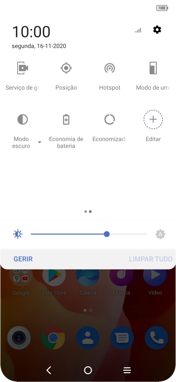 Prima Economia de bateria para ativar a função.