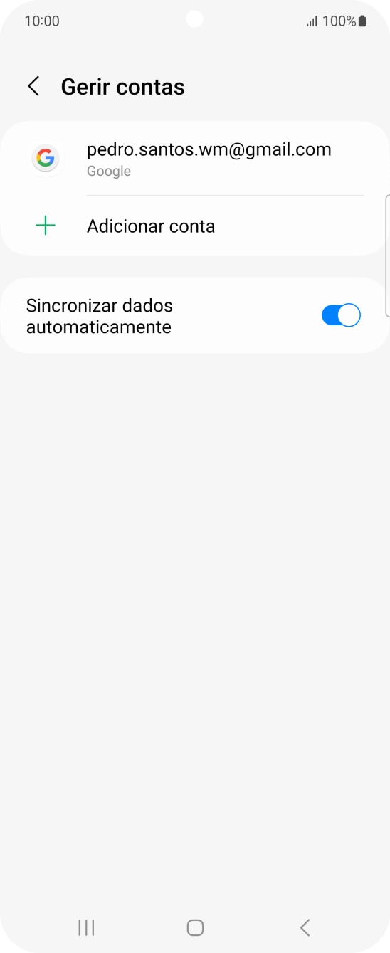 Prima Adicionar conta.