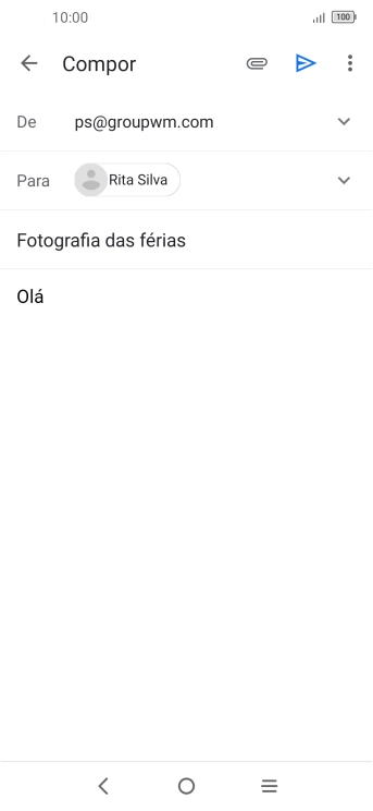 Prima o ícone de anexo.