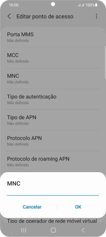 Introduza 01 e prima OK.