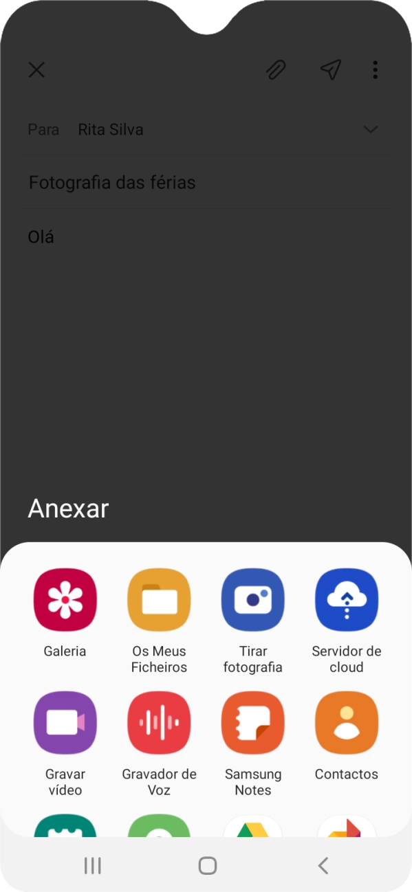Prima Os Meus Ficheiros e vá até à pasta pretendida.