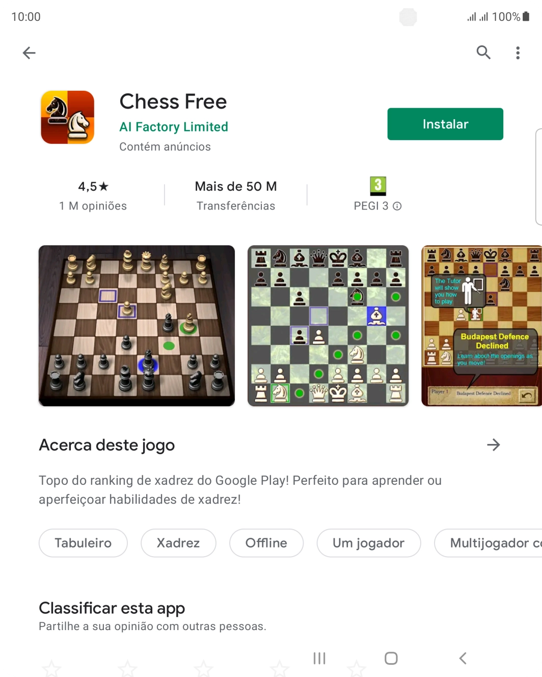Prima Instalar e siga as indicações no ecrã para instalar a app.