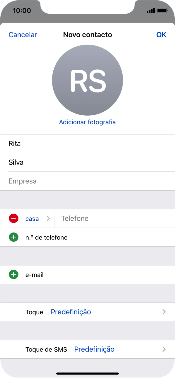 Prima Telefone e introduza o número de telefone pretendido.