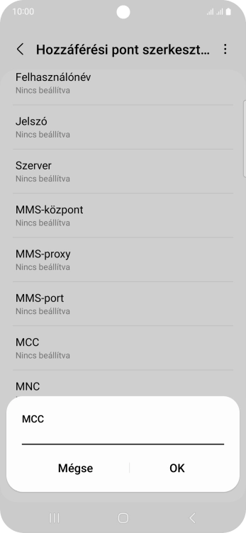 Írd be azt, hogy 216, és válaszd az OK lehetőséget.