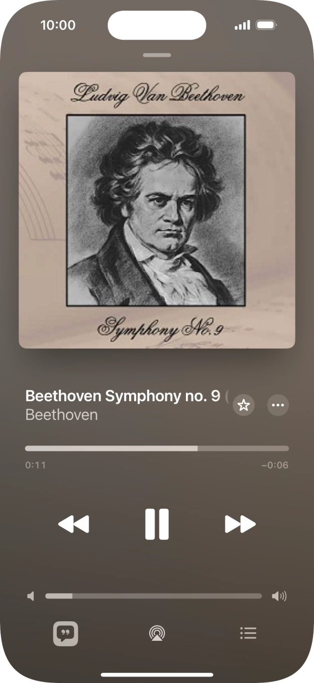 Prima a seta para a direita para ir para o ficheiro de música seguinte.