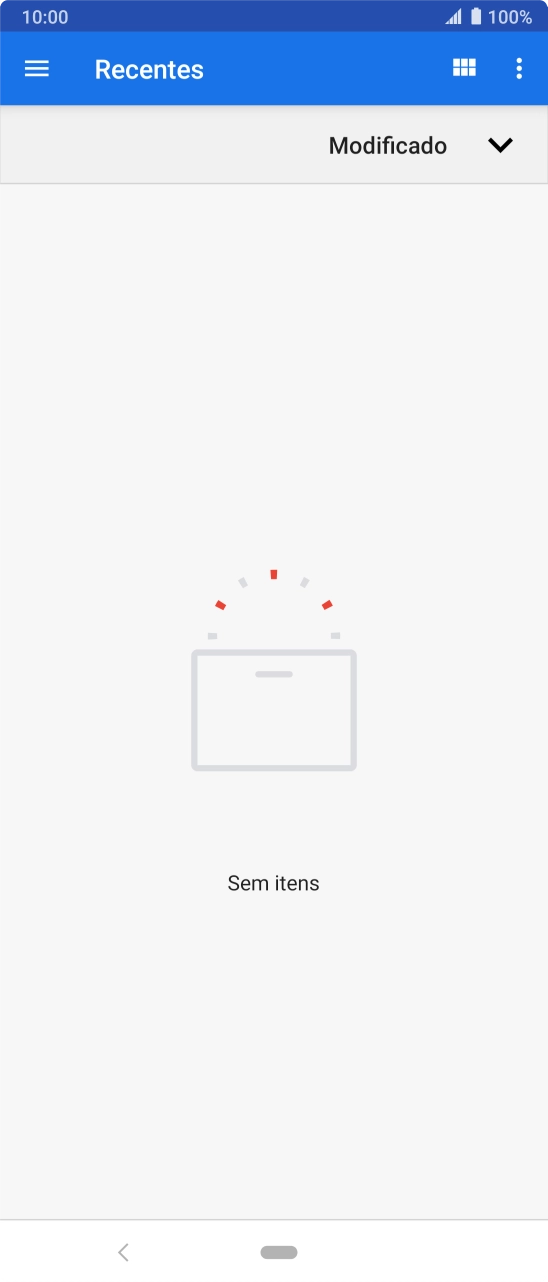 Deslize o dedo sobre o ecrã da esquerda para a direita e vá até à pasta pretendida.