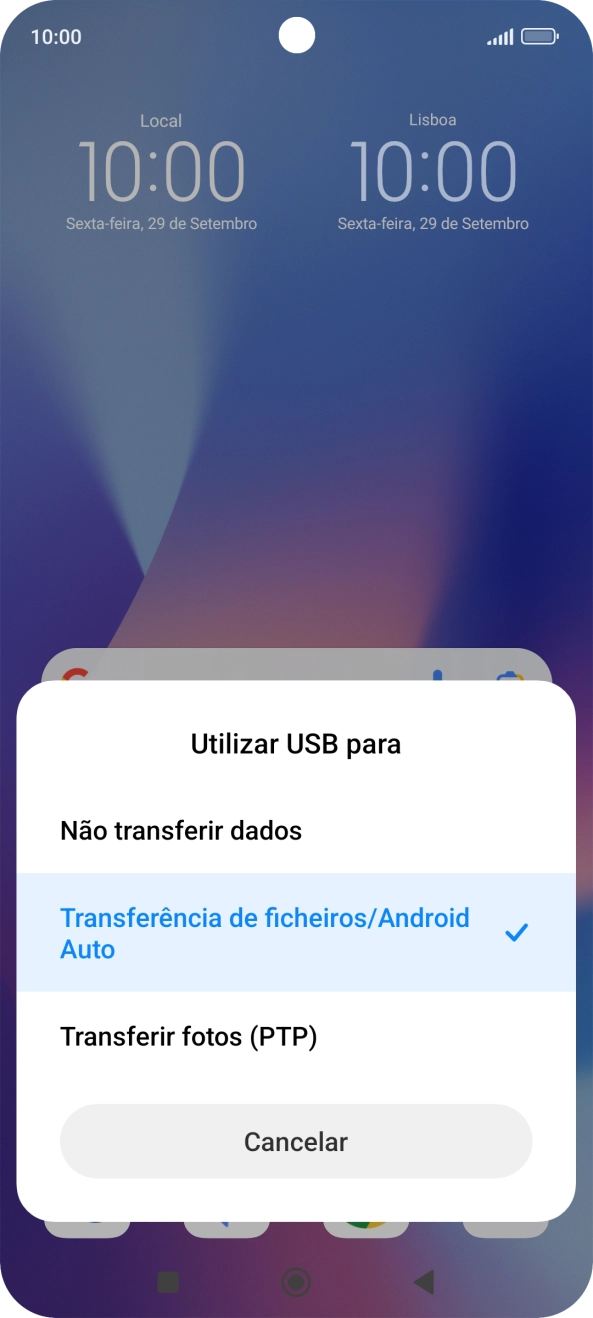 Prima Transferência de ficheiros/Android Auto.