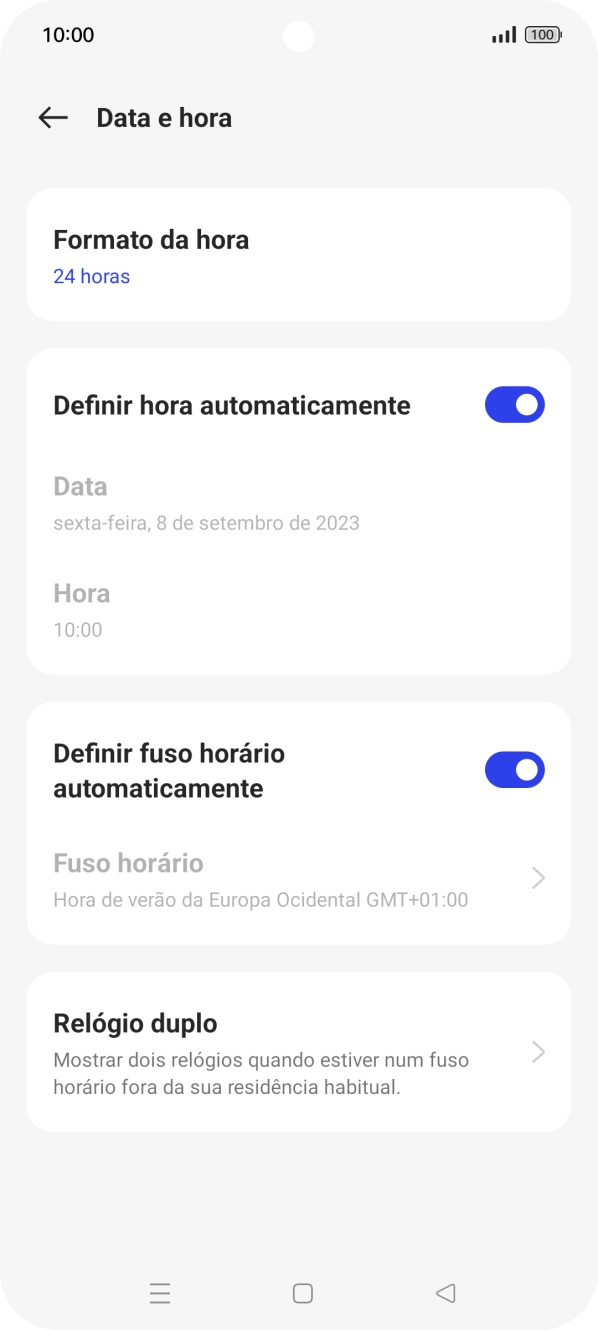 Prima a tecla de início para terminar e voltar ao ecrã inicial.