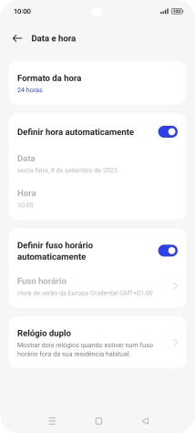 Prima a tecla de início para terminar e voltar ao ecrã inicial.