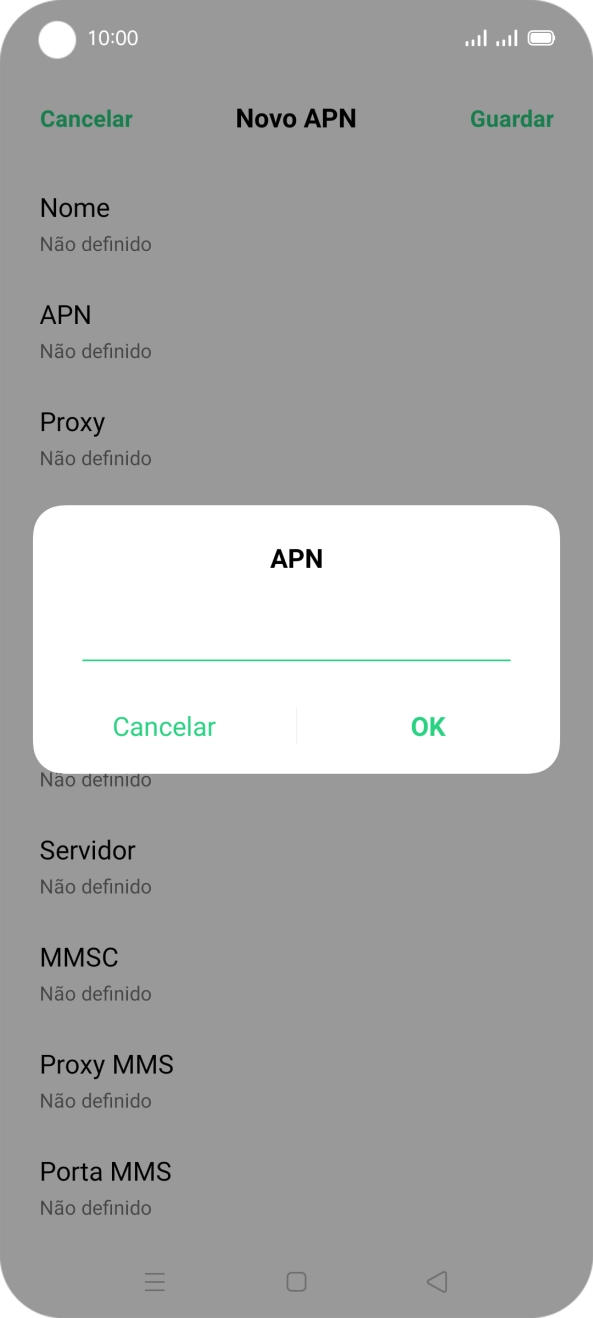 Introduza net2.vodafone.pt e prima OK.
