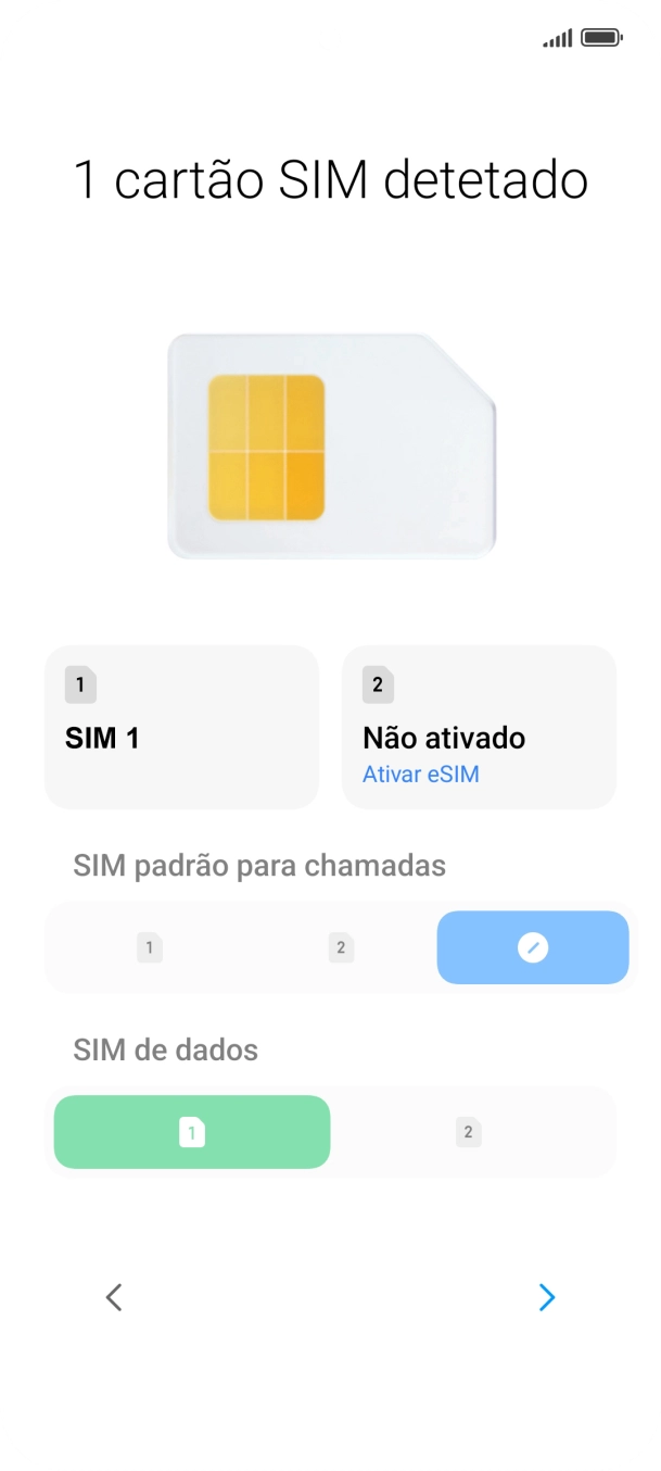 Prima a seta para a direita.