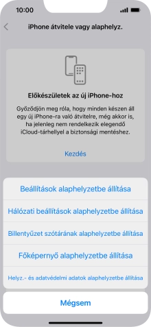 Válaszd a Beállítások alaphelyzetbe állítása lehetőséget.