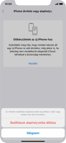Válaszd a Beállítások alaphelyzetbe állítása lehetőséget.