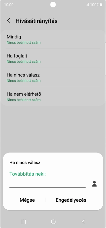 Írd be a +36709090999 számot és válaszd az Engedélyezés lehetőséget.