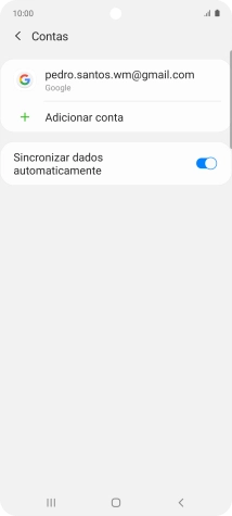 Prima Adicionar conta.