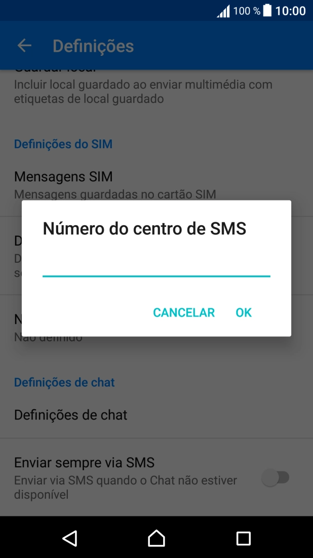 Introduza +351911616161 e prima OK.
