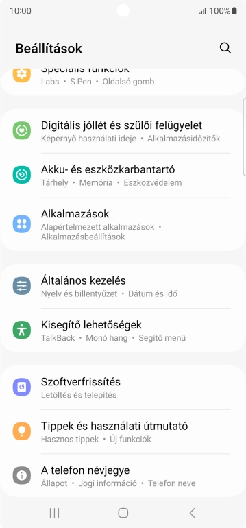 Válaszd az Általános kezelés lehetőséget.