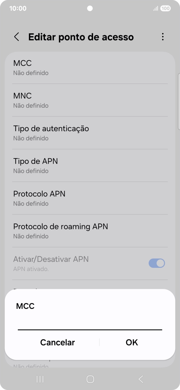 Introduza 268 e prima OK.