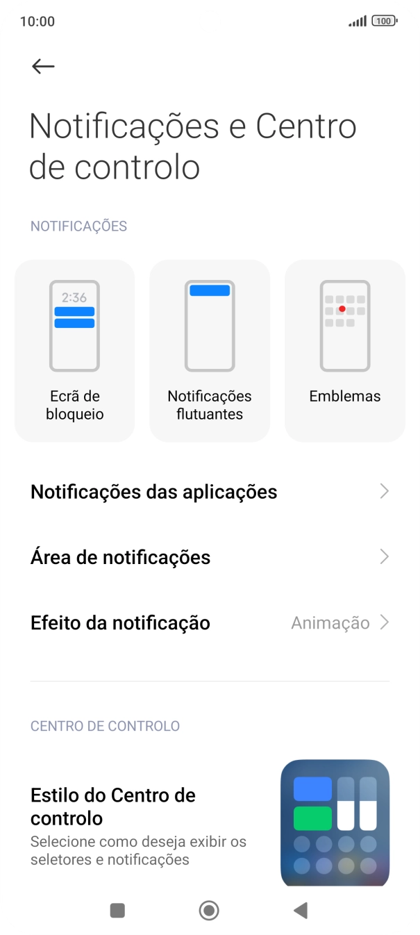 Prima Notificações das aplicações .