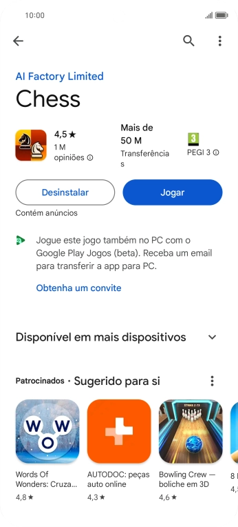 Para voltar ao ecrã inicial, deslize o dedo de baixo para cima a partir da base do ecrã.