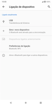 Prima Preferências de ligação.
