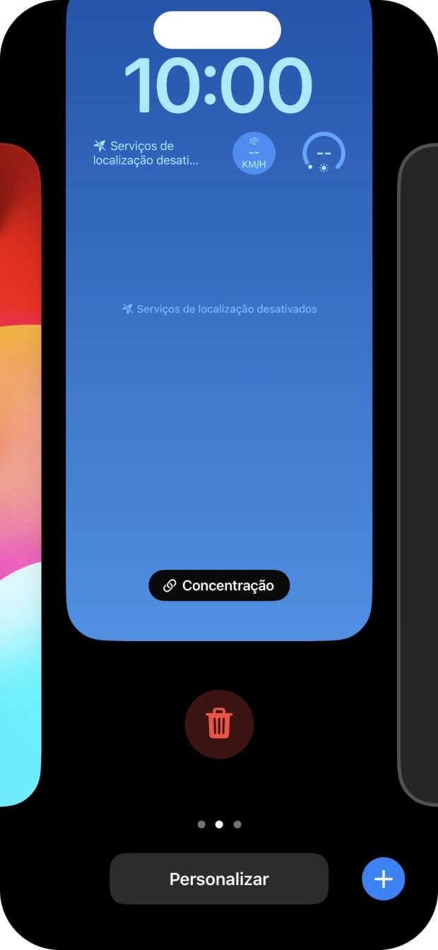 Prima o ícone para apagar.