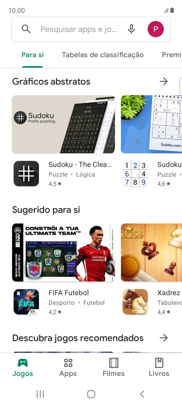 Prima o ícone de perfil.