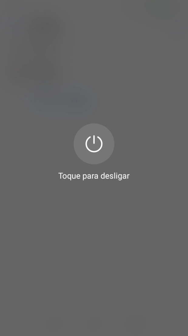 Prima Toque para desligar.