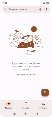 Prima o ícone de menu.