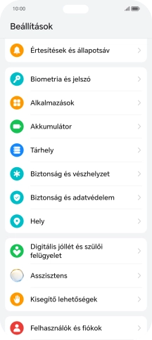 Válaszd a Felhasználók és fiókok lehetőséget.