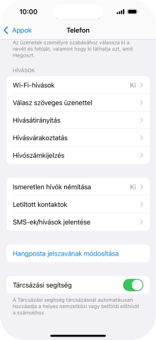 Válaszd a Hívószámkijelzés lehetőséget.