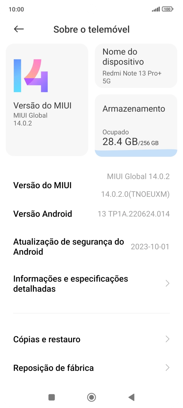 Prima Reposição de fábrica.