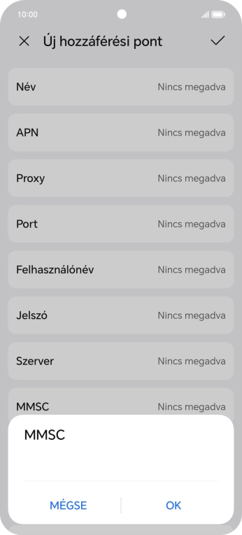 Írd be azt, hogy http://mms.vodafone.hu/servlets/mms, és válaszd az OK lehetőséget. Írd be azt, hogy http://mms.vodafone.hu/servlets/mms, és válaszd az OK lehetőséget.
