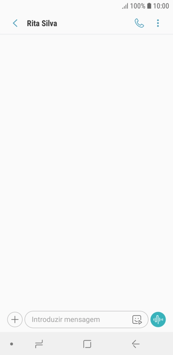 Prima o campo de escrita e escreva o texto da sua mensagem curta.