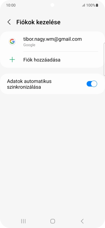 Válaszd a Fiók hozzáadása lehetőséget.